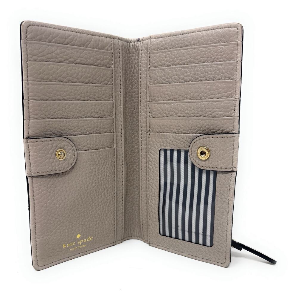 Kate Spade New York Cobble Hill Stacy Leather Wallet - Clock Tower (Beige)